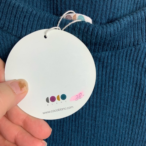 NWT! Coco Blanc Ribbed Leggings - Picture 4 of 4